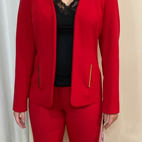 calvin klein red pantsuit